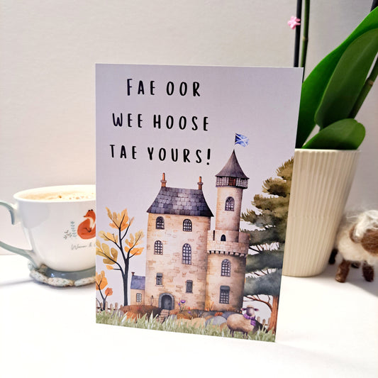 Fae Oor Wee Hoose A5 Greeting Card