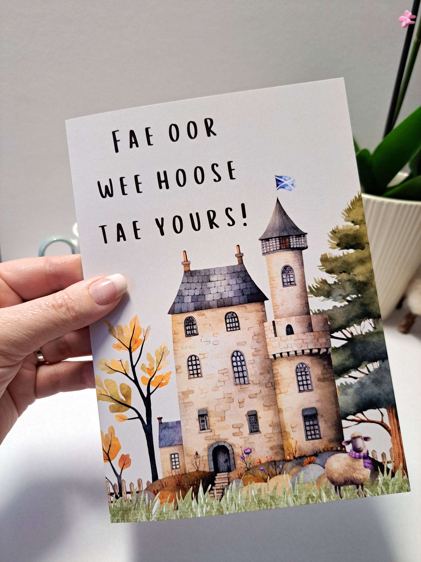 Fae Oor Wee Hoose A5 Greeting Card