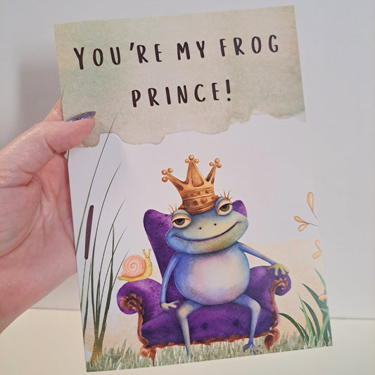 My Frog Prince A5 Greeting Card