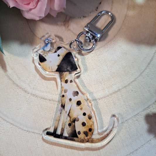 Dalmatian Acrylic Keyring